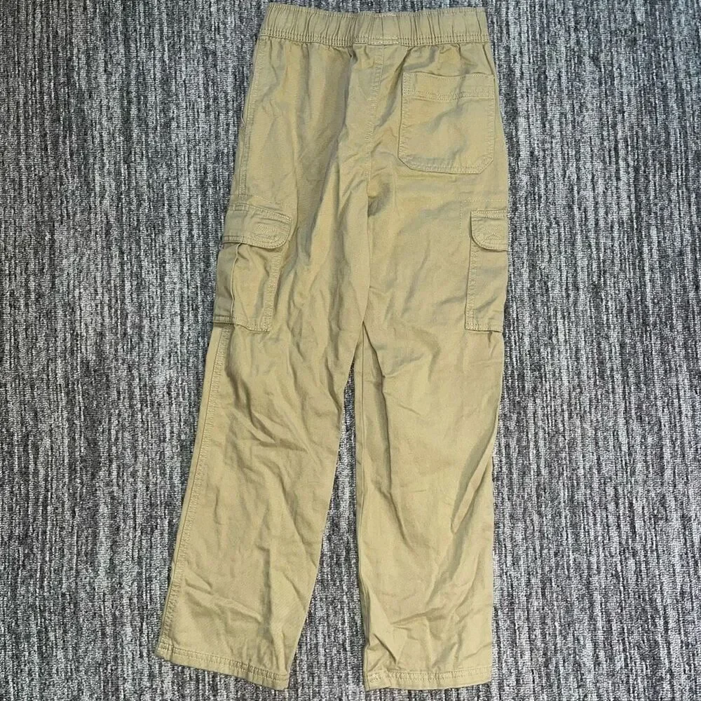 Children’s Place Boys Size‎ 10 Pull On Cargo Pants Tan Khaki Stretch Casual NWT